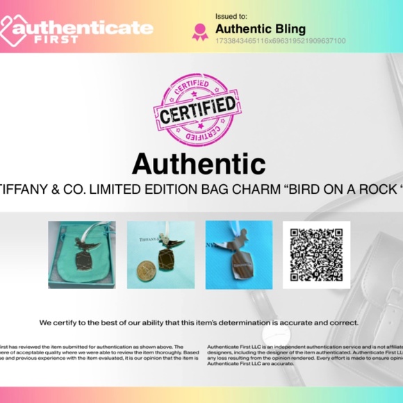 Limited edition Tiffany & Co. Bird on the Rock Bag Charm ornament authentication - Picture 4 of 5